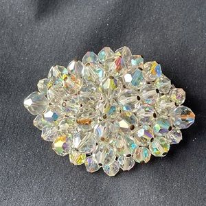 Vintage crystal brooch